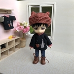ほっとコーヒーてーしゃつ ネコ耳ベレー帽セット(赤)