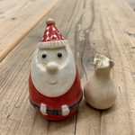 手乗りサンタとプレゼント袋 置物☆クリスマスまでの期間限定☆
