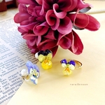 ビオラのノンホールピアス(リング付き)❁⃘