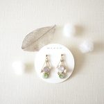 maru #13 革ピアス/イヤリング (color : 雪と葉)