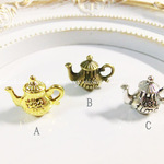 (C銀古美のみ)(5個入)teapot charm【3866】ティーポット