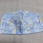 送料無料　ねこちゃんいっぱい　ネコ柄 女性用立体型マスク L　Wガーゼ　