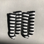 シマシマ靴下（黒×2）　#ブライス
