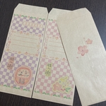 お正月　だるま　長形4号封筒(未晒し) 