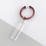 【BALANCE-B／brown×clear】イヤーカフ│アクリルアクセサリー││ユニーク│個性的│メンズ│イヤーカフ│クリア│丸│ストリート系
