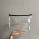 ［再販7］PVC クリアポーチ　★ カーキ　