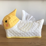 【再販】ティッシュボックスカバー　オカメインコ  ルチノー