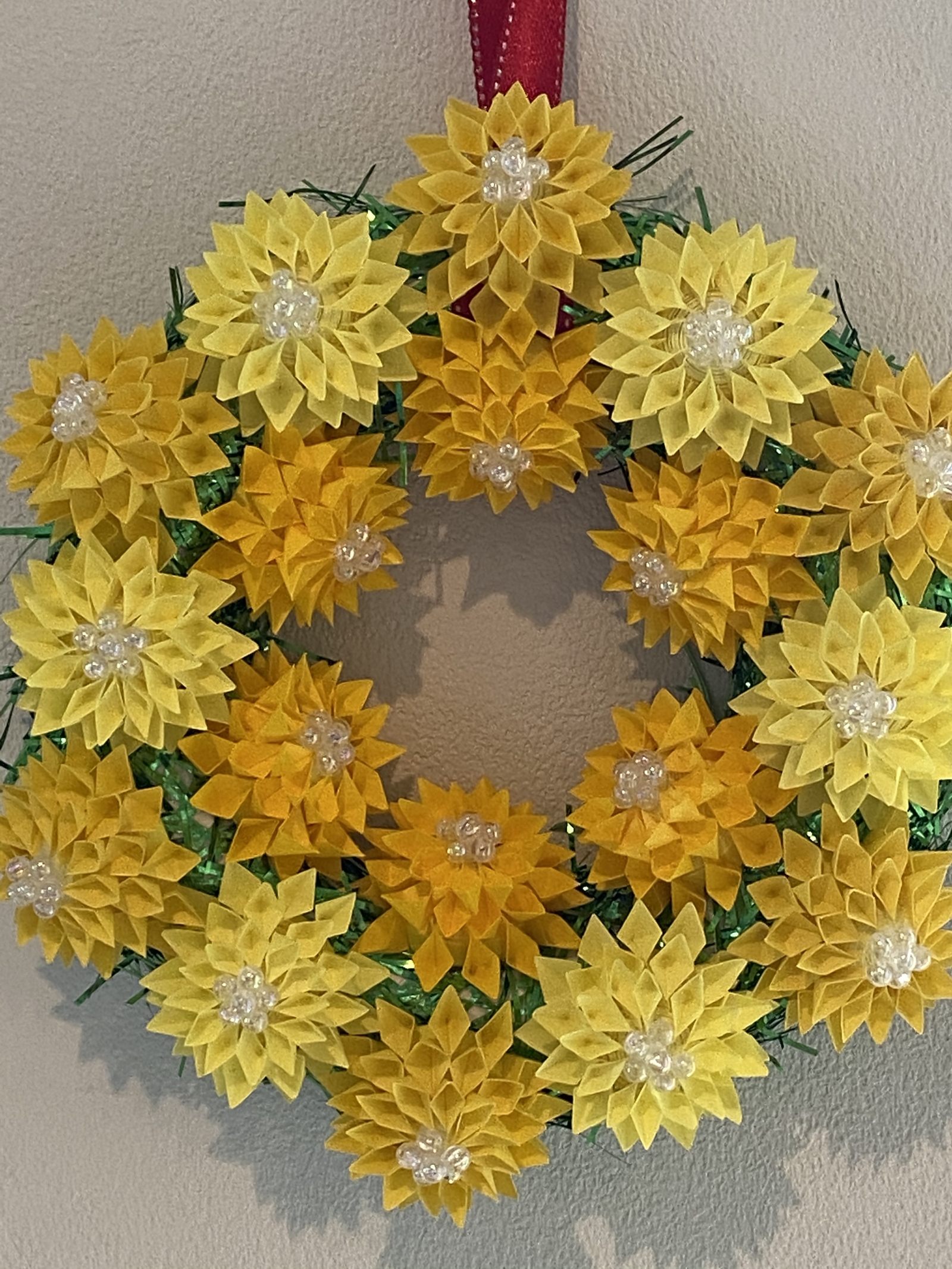 ✨800円〜オーダー専用✨★コロナハーモニー柄②タイプ★お花リース 折り紙リース ✨800円〜オーダー専用✨☆ダイヤハーモニー柄②タイプ☆お花