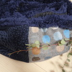 ハンドメイド◆スヌードダリアドットアランニットファー 