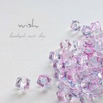 【※商品説明必読】058【約8mm/18g】宝石/鉱石/ファンタジー/夢 アクリルビーズ（ピンク・青・紫）wsis058