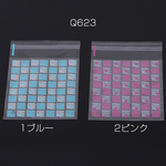 Q623-2  300枚  OPP袋 透明テープ付き 10×13cm チェック柄＆ハート 3×【約100枚】