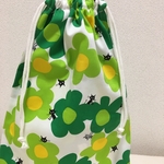 ☆ネコちゃんいます☆持ち手つき巾着　約37×30