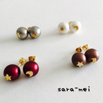 再販 冬の夜空 月と星　ピアス　ミンネのクリスマス2015