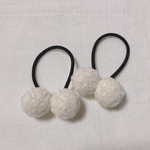 ベビー＊キッズ＊ベルベットポンポンヘアゴム