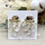 SALE!!30%OFF 結婚式 淡水パールデザインピアス イヤリング ウエディング ブライダル 花嫁  大ぶり