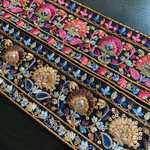 インド刺繍リボンセット シルク100% 花 手芸テープ ハンドメイド 素材 北欧