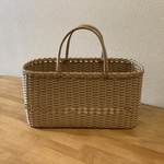 買い物カゴ《横長／透かし編み》