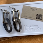 175. 大ぶり シルバー アクリル ピアス イヤリング lensa