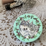 仲良しオオカミのコンパクトミラー【送料無料】