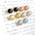 ■ミックス■オーバル■10個入■18mm■ビンテージボタン (5色)　 [0935-18] アクセサリーに!