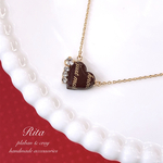 ♡ハートのショコラネックレス♡アメジスト