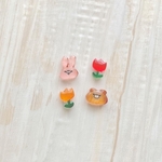 ゆるかわくまさん、うさぎさんピアス