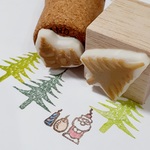 もみの木&クリスマスキャンドルのはんこ