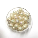 【約12mm  6個】最高級シワ加工 アクリルパール ラウンド 球体 オーロラアクリルパールビーズ  虹色で綺麗です♡