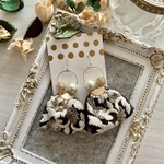 大きめ刺繍リボンタッセル＊秋冬ピアス