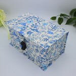 オシャレに収納！カルトナージュ　マスクボックス（野花/ブルー）