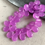 パープルカラージェードペアシェイプ  12×9×5mm 天然石パーツ