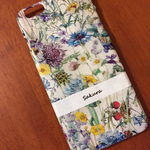 iPhone全機種/各種スマホ対応 名入れできます♡リバティ ワイルドフラワー♡オーダーメイドカバー♡