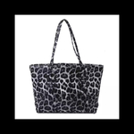 【Leopard_leather.GRY トートバッグ。】レオパード ヒョウ柄 豹柄 モード トート 収納力 レザー 病みかわいい メンヘラ ゴシック パンク ロック 量産型 ブラック 黒