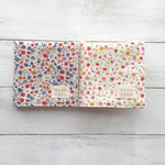 再販】受注製作】名入れ可＊小花柄＊コットンプリント+オーガニックコットンのガーゼハンカチ