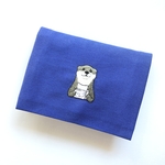 刺繍 ポケットティッシュケース セレブなカワウソさん