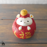 ハリネズミのダルマの置物