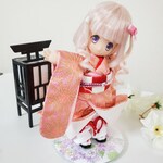 オビツ11🌸ちゃんちゃんこ付き足元暖か裾引き着物🌸