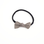 Linen schoolgirl bow [cherry]