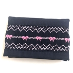 スモッキング刺繍のフタ付きミニポケットティッシュケース