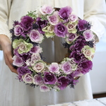 生きてるリース　お花のような葉牡丹（ギャザリング）