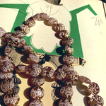 【4コセット】#czech beads#チェコビーズ　brain脳味噌🧠13㎜ light sapphire pink marble/bronze
