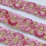 インド刺繍リボンᢂ インド刺繍/インドリボン/刺繍リボン/刺繍/リボン/シルクリボン/シルク/トリム/ブレード/ジャガード/ジャガードリボン/チロリアンテープ/レース/チュール/インド/チュールレース