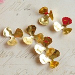 メタル フラワー 3ペタルズ Sサイズ　10pcs 14mm 