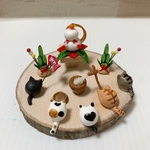お正月にゃんこ