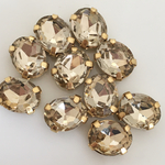 《12コ入り》A級・8×10mm  ライトベージュ　オーバル  