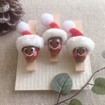 どんぐりサンタのかわいいウッドピンチ