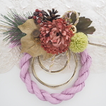 受注制作　Bonne Année　＜Corail&Lavende>　＊　お正月しめ縄飾り