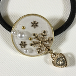 947)〈再販4〉雪オーロラヘアゴム  レジン