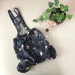 《ワンちゃん》かぼパンサロペット☆デニムスター