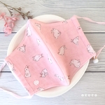 新作♡ポンポンシッポ付き♫うさぎ柄大人用立体マスク【再販3】
